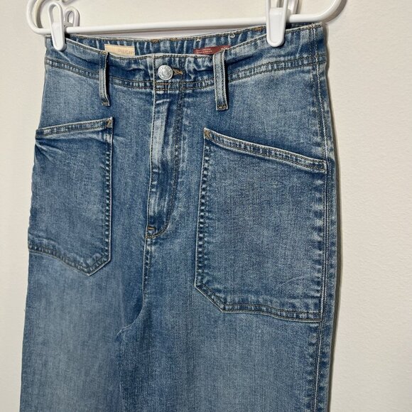 Anthropologie Pilcro 30/10 The Carpenter Wide-Leg Jeans High Rise Relaxed Denim - Picture 7 of 12